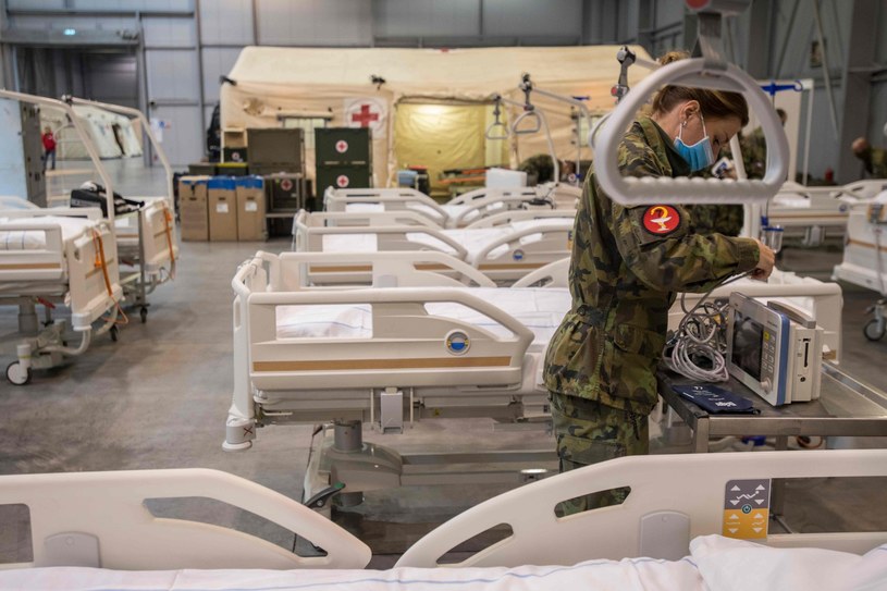 Szpital tymczasowy w Pradze /MICHAL CIZEK/Michal Cizek /AFP