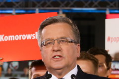 Sztab wyborczy Bronisława Komorowskiego tuż po ogłoszeniu wyników