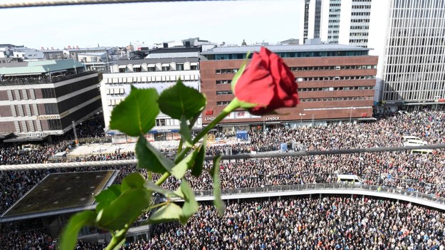 Sztokholm po zamachu /MAJA SUSLIN   /PAP/EPA