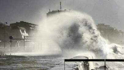 Sztorm paraliżuje Skandynawię. Wiatr zdmuchnął samochód z jezdni