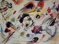 Sztuka abstrakcyjna:Wassily Kandinsky, Akwarela abstrakcyjna, 1910 /Encyklopedia Internautica