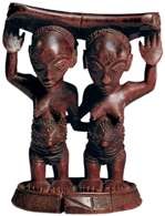 Sztuka Czarnej Afryki: drewniana figurka, Zair, XIX-XX w. /Encyklopedia Internautica