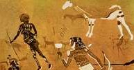Sztuka Czarnej Afryki: malarstwo naskalne, jaskinia Tsisab (RPA) /Encyklopedia Internautica