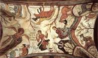 Sztuka romańska: Panteón de los Reyes, Zwiastowanie pasterzom, León, ok. 1180 r. /Encyklopedia Internautica