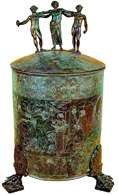 Sztuka starożytnego Rzymu: Novios Plautios, pudełeczko na przyrządy toaletowe, IV w. p.n.e. /Encyklopedia Internautica