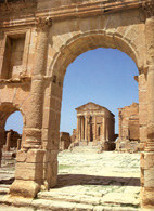Sztuka tunezyjska, Sbeitla, świątynia, forum, łuk Antoninusa Piusa /Encyklopedia Internautica