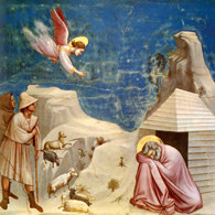 Sztuka włoska, Giotto, Zwiastowanie Joachimowi, 1304-06 /Encyklopedia Internautica