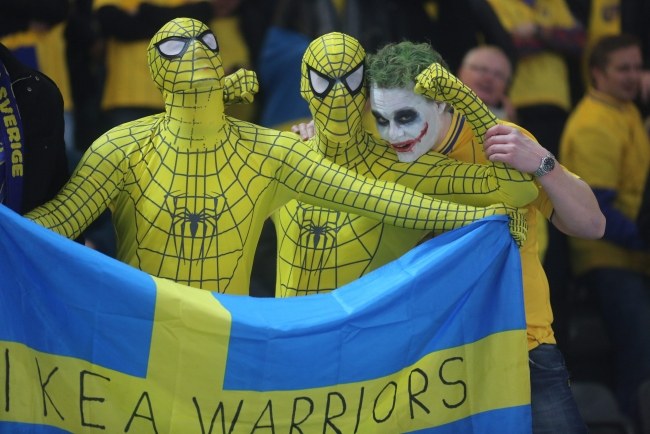 Szwedzcy kibice mieli powody do radości /PAP/EPA /PAP/EPA