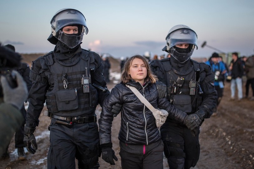 Szwedzka aktywistka została zatrzymana we wtorek w pobliżu Lützerath w Niemczech. Wioska ma zostać zniszczona w celu poszerzenia kopalni węgla brunatnego, co spotkało się z dużymi protestami ekologów /Hesham Elsherif /Getty Images