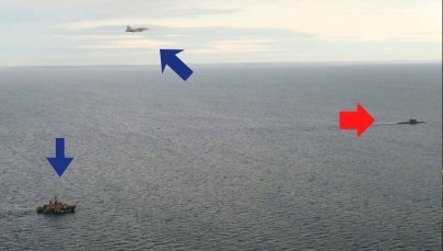 Szwedzkie wojsko na ogonie okrętu Floty Czarnomorskiej