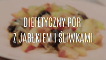 Szybka przekąska - dietetyczny por z jabłkiem i śliwkami