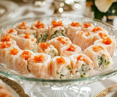 Szybka przekąska na świąteczny stół. Roladki z szynki dojrzewającej 