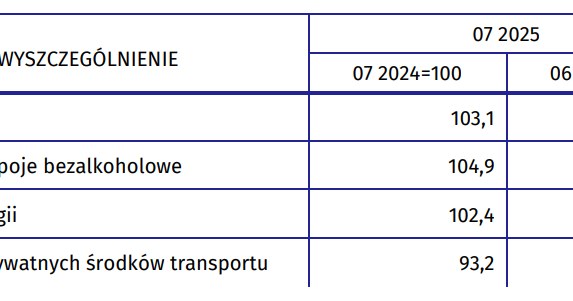 Szybki szacunek wskaźnika cen towarów i usług konsumpcyjnych w lipcu 2025 r. /GUS /
