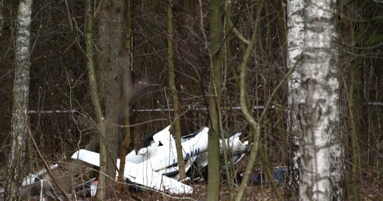 Szybowiec runął na drzewa; zginął pilot