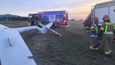 Szybowiec spadł na płytę lotniska. Tragiczny wypadek w Bielsku-Białej