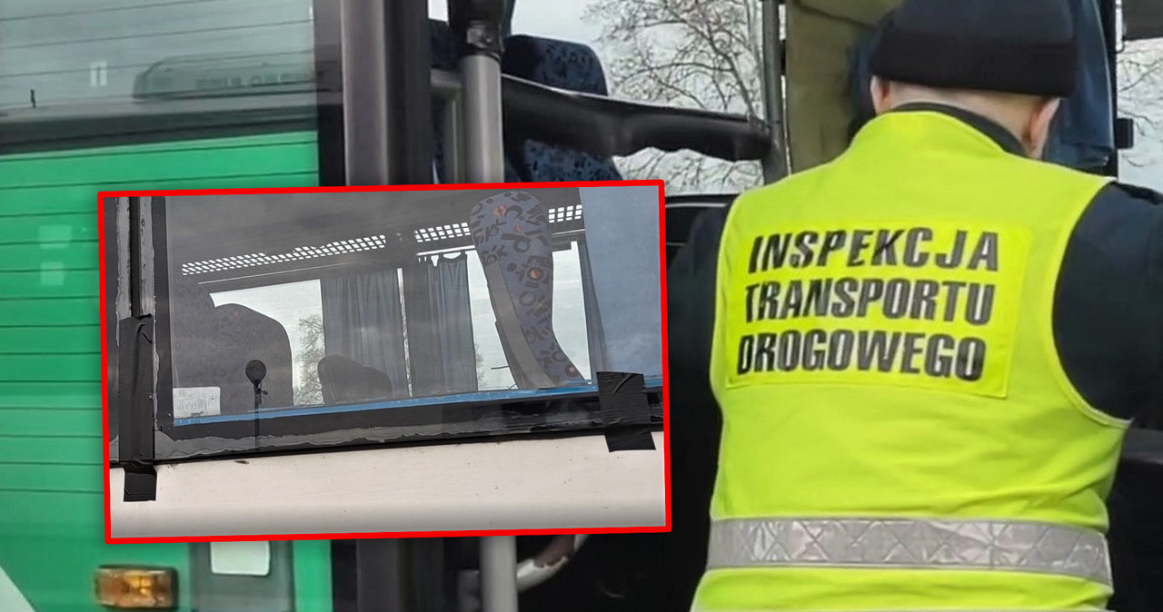 Szyby trzymała taśma. Tym autobusem podróżowały dzieci /ITD