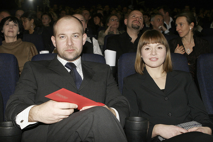 Szymon Bobrowski z żoną /- /AKPA
