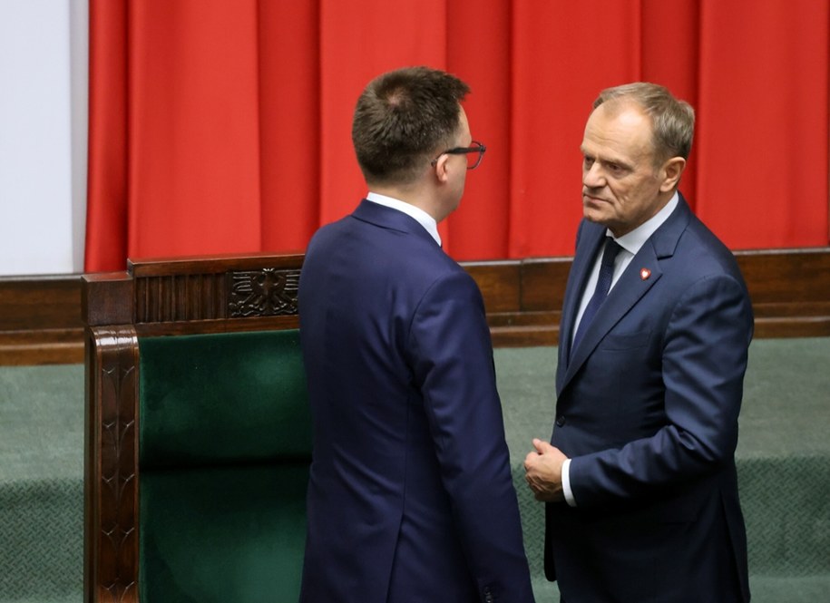 Szymon Hołownia i Donald Tusk /Piotr Molecki /East News