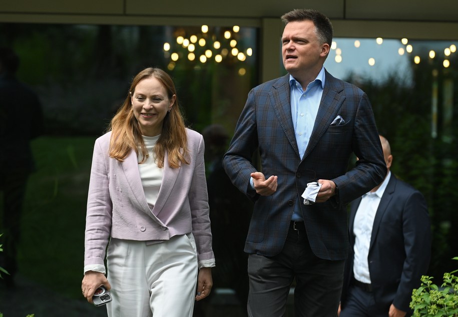 Szymon Hołownia i Katarzyna Pełczyńska-Nałęcz /Marcin Obara /PAP