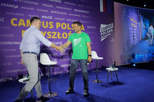 Szymon Hołownia i Rafał Trzaskowski / 	Tomasz Waszczuk    /PAP
