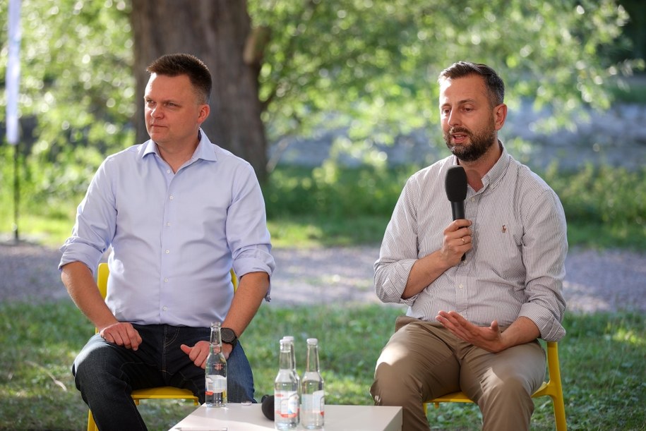 Szymon Hołownia i Władysław Kosiniak-Kamysz w Skawinie /	Łukasz Gągulski /PAP