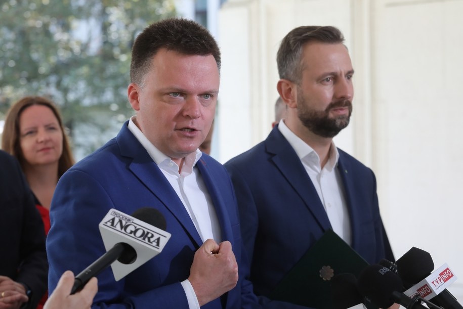 Szymon Hołownia i Władysław Kosiniak-Kamysz /Paweł Supernak /PAP