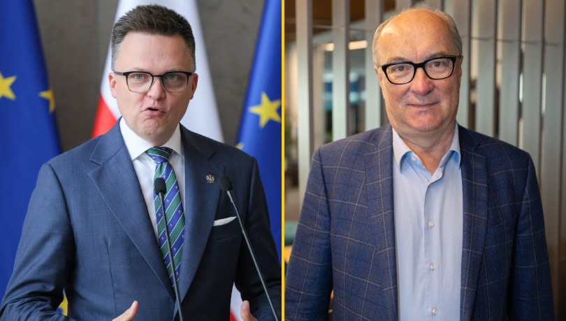 Szymon Hołownia i Włodzimierz Czarzasty (fot. PAP, Rafał Guz / RMF FM, Michał Dukaczewski) /