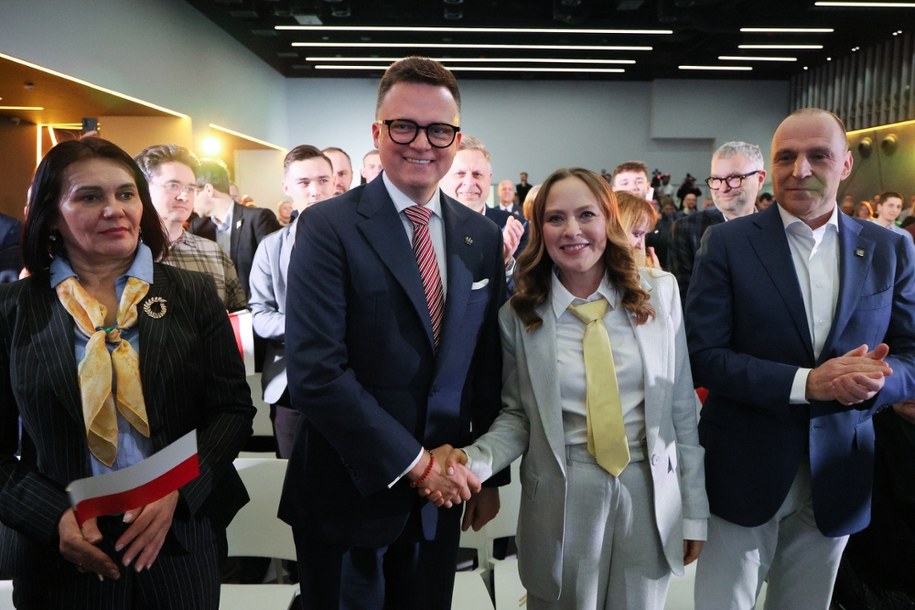 Szymon Hołownia, Katarzyna Pełczyńska-Nałęcz, Adam Rudawski i Agnieszka Ryś w czasie Kongresu Nowego Otwarcia Polski 2050 /Paweł Supernak /PAP