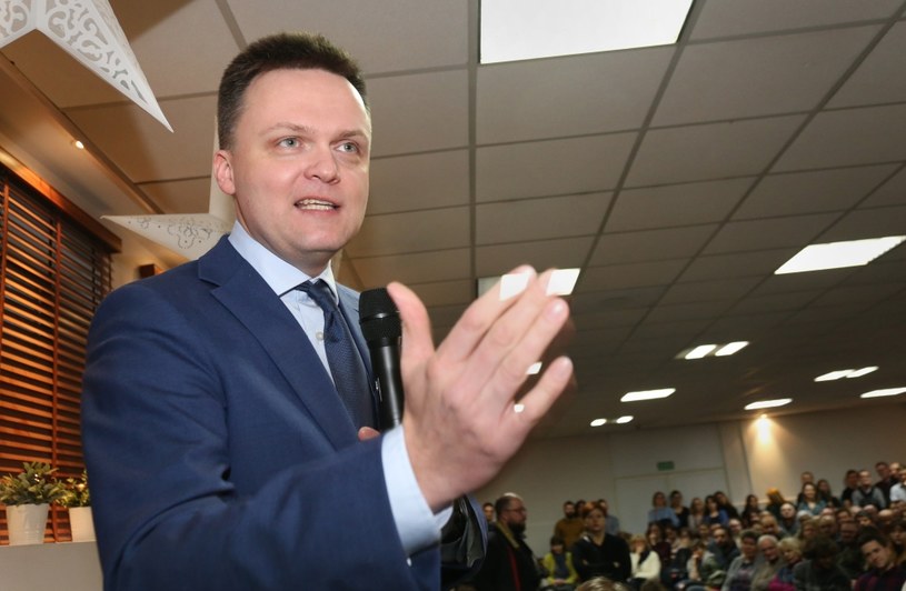 Szymon Hołownia na spotkaniu przedwyborczym /Grzegorz Kozakiewicz /Agencja FORUM