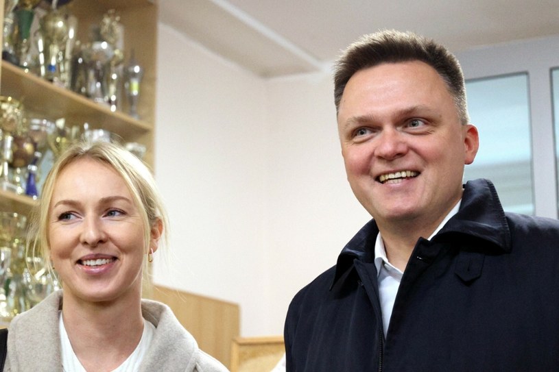 Szymon Hołownia z żoną /East News