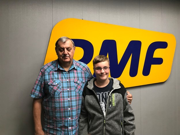 Szymon i jego dziadek w studiu RMF FM /Katarzyna Staszko /RMF FM