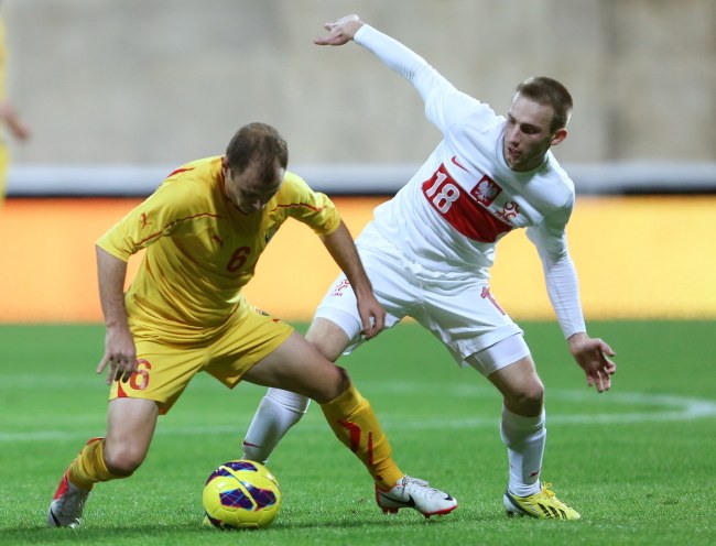 Szymon Pawłowski i Riste Markovski /Radosław Pietruszka /PAP