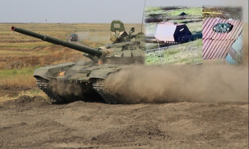 T-72 w wersji "żółw" aka "żelazny bałagan" w akcji /Wikimedia