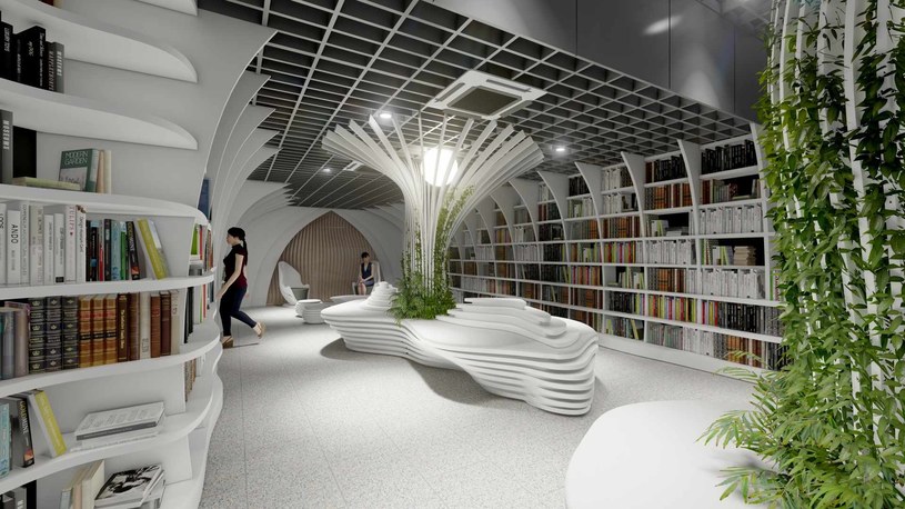 Ta biblioteka została w całości zaprojektowana w technologii parametrycznej. /GK-Atelier Grzegorz Kłoda /Facebook