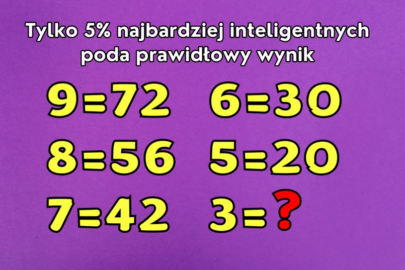 Ta zagadka wprawiła internautów w zakłopotanie. Czy znasz poprawny wynik? /materiały własne /INTERIA.PL