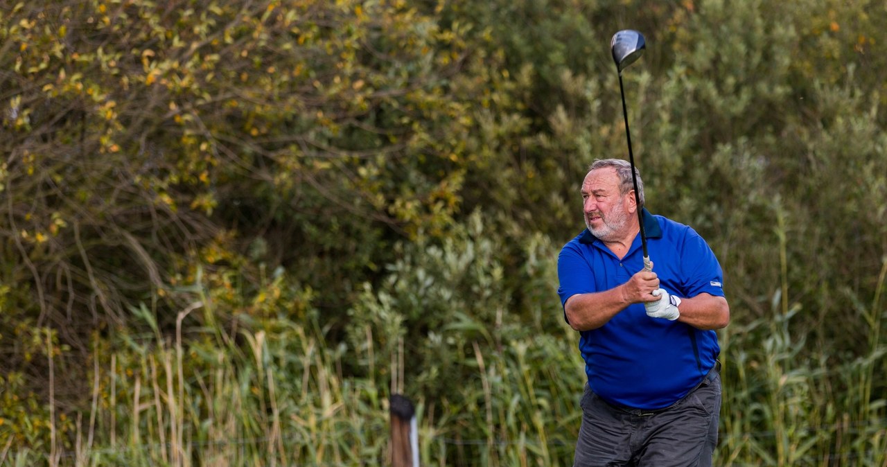 Tadeusz Drozda na polu golfowym /- /Reporter