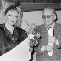 Wręczenie dyplomów MSZ - Maryla Rodowicz i Tadeusz Różewicz 1987 r.