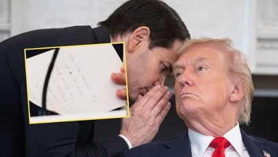 Tajemnicza notatka Trumpa. Wiadomo, co w niej było