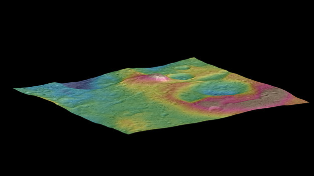 Tajemnicza stożkowa góra na Ceres /NASA/JPL-Caltech/UCLA/MPS/DLR/IDA/PSI /materiały prasowe