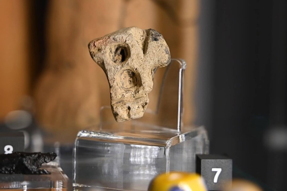 Tajemniczy artefakt odkryty na Podkarpaciu - dr Burghardt uważa, że może być pintaderą / fot. Danuta Wojtyna / Muzeum w Jarosławiu Kamienica Orsettich /