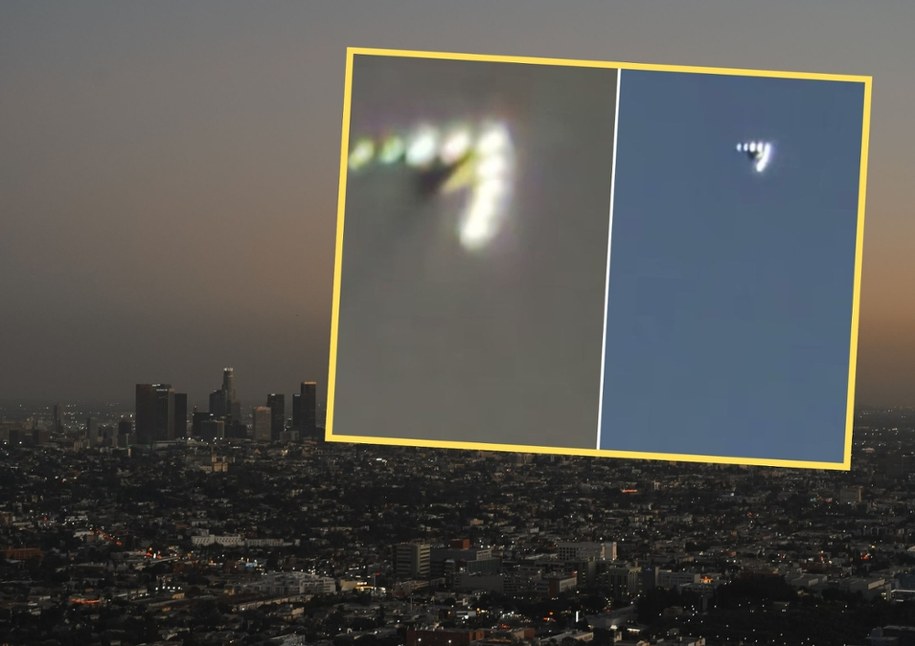 Tajemniczy obiekt nad Los Angeles, fot. X /Shutterstock