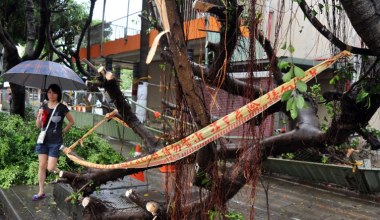 Tajfun uderzył w Tajwan