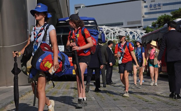 Tajfun zmierza nad Koreę Płd. Światowy Zlot Skautów ewakuowany