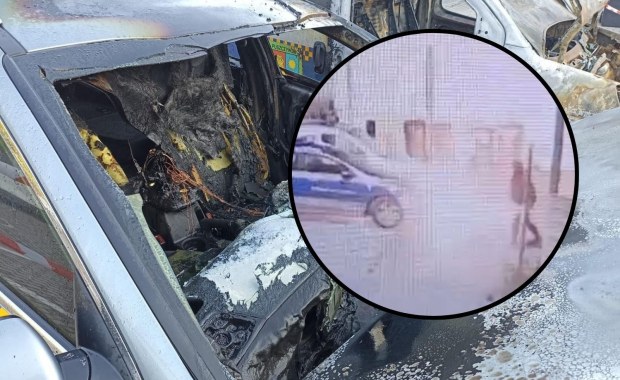 Tak 14-latek podpalał radiowozy straży miejskiej. Nagranie z monitoringu