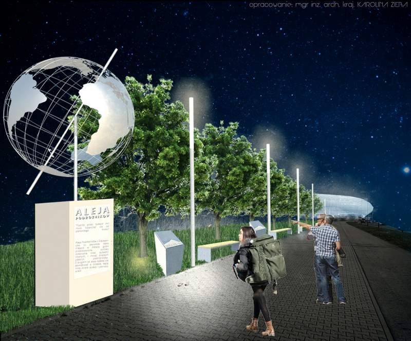 Tak bedzie wyglądać Aleja Podróżników, Zdobywców i Odkrywców /klubpodroznikow.com /Materiały prasowe