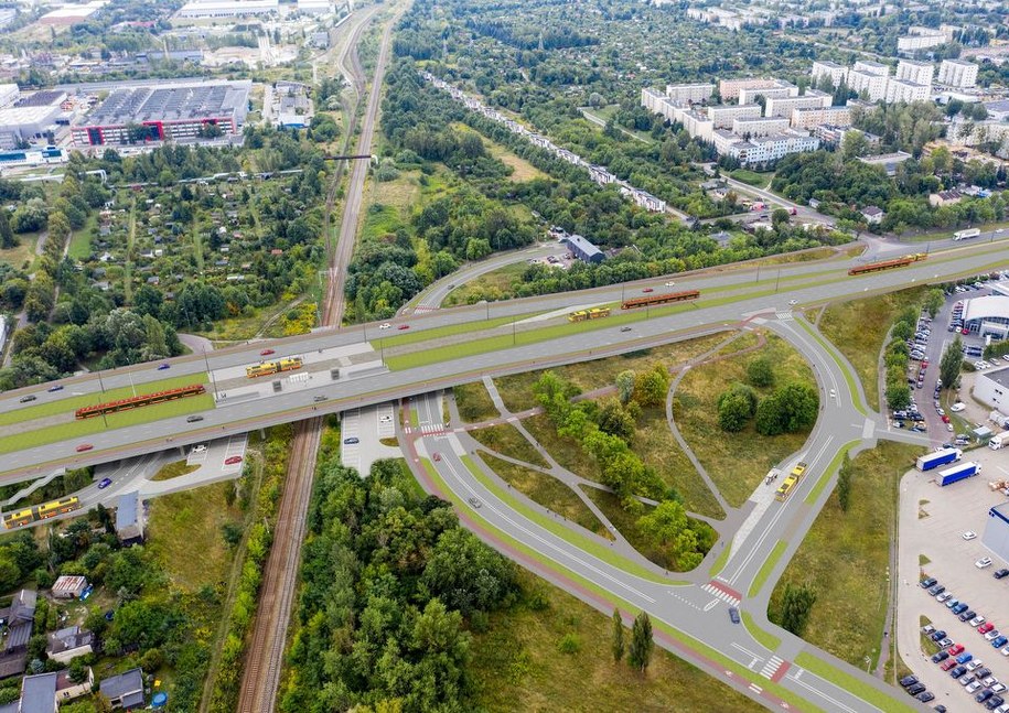 Tak będzie wyglądała ul. Przybyszewskiego z wiaduktami po przebudowie /Materiały prasowe