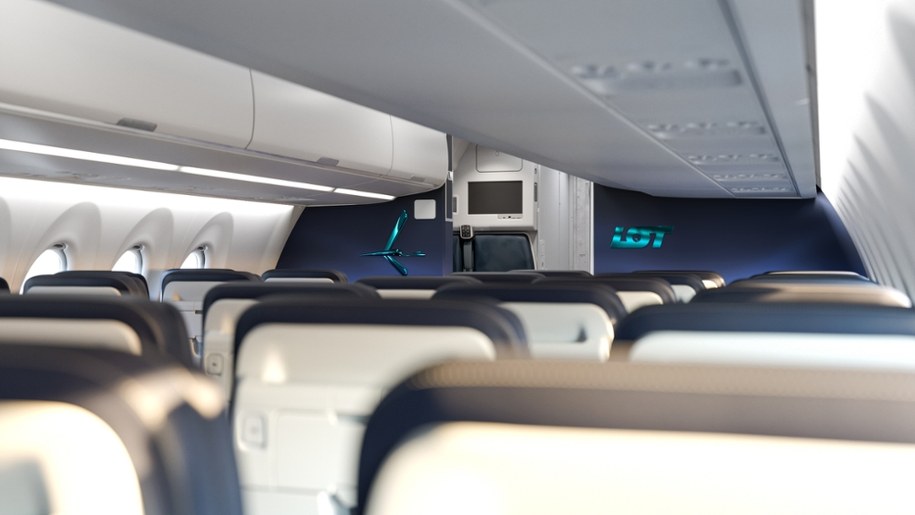 Tak będzie wyglądało wnętrze samolotów Airbus A220 w barwach LOT-u /Biuro Prasowe PLL LOT /