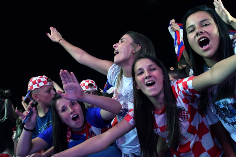 Tak cieszyli się kibice Chorwacji na mundialu /AFP