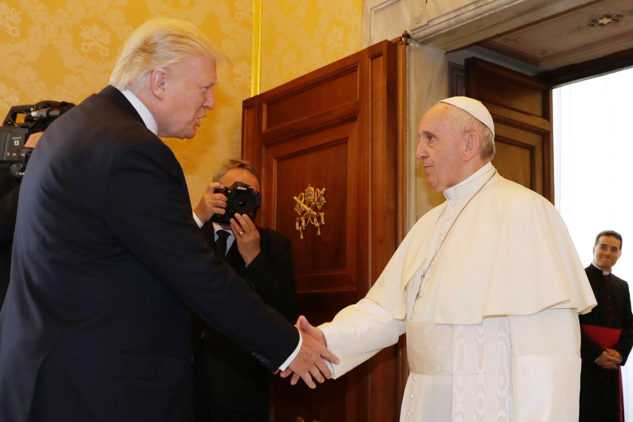Tak Donald Trump pożegnał papieża Franciszka
