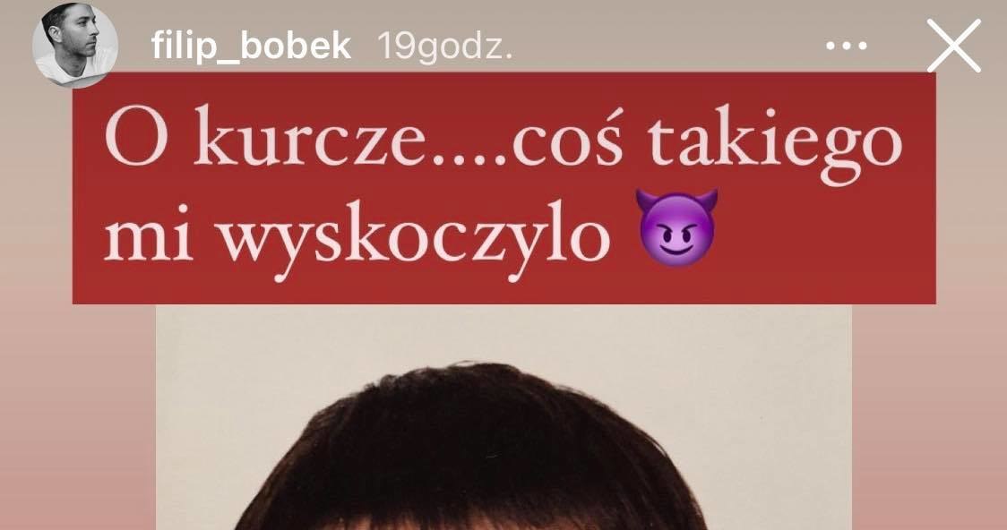 Tak Filip Bobek wyglądał w dzieciństwie /Screen z InstaStory  /Instagram